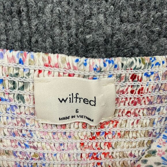 Aritzia Wilfred Dress Womens 6 Colorful Floral Babydoll Fairy Cottage Romantic - Picture 9 of 12